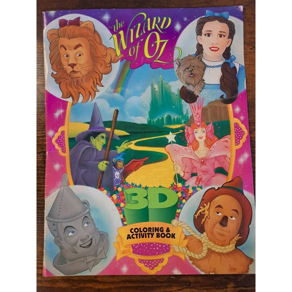 Big Wizard Of Oz 3d Coloring And‎ Activity Book RARE - No Glasses. (75)